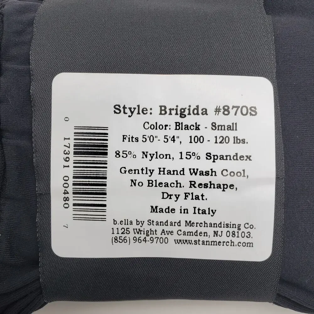 Microfiber Opaque‎ FOOTLESS Tights Black SMALL B.ella Brigida Luxury Hosiery NWT